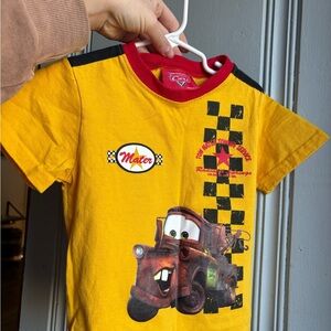 Vintage 3T Yellow Cars Mater Graphic Disney T-Shirt